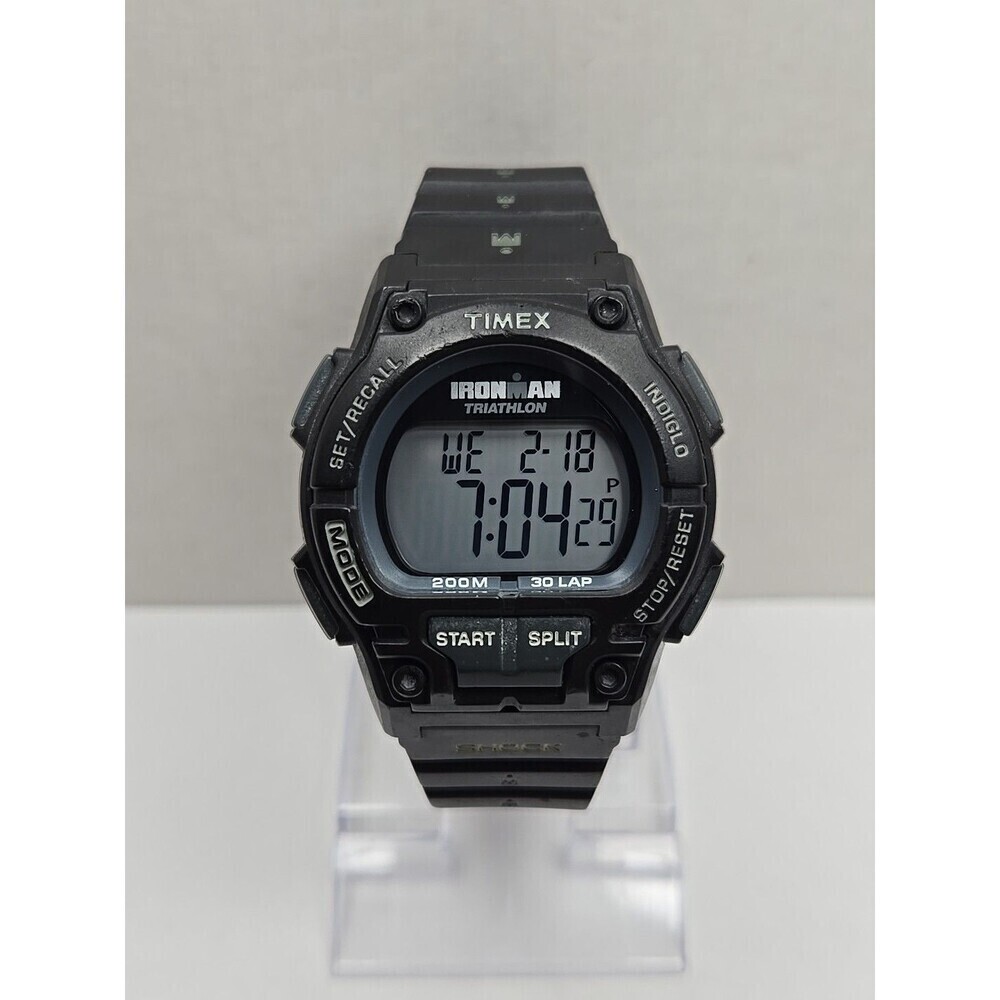 Timex Mens Ironman Triathlon Endure 30 Shock 44mm Digital 200M Watch New Battery